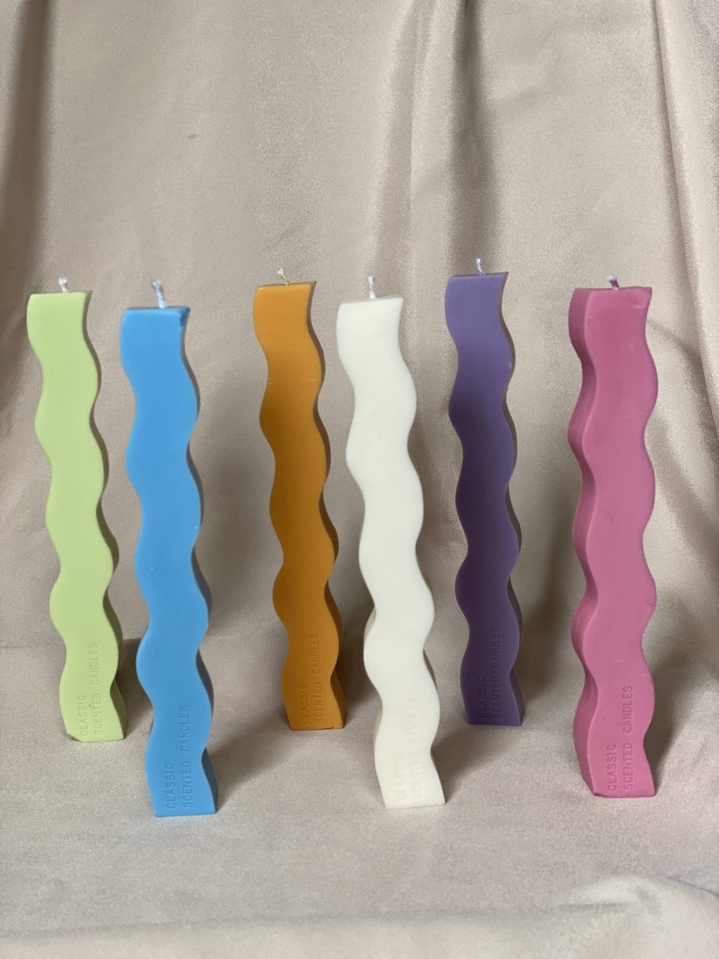 Wavy Taper Candle